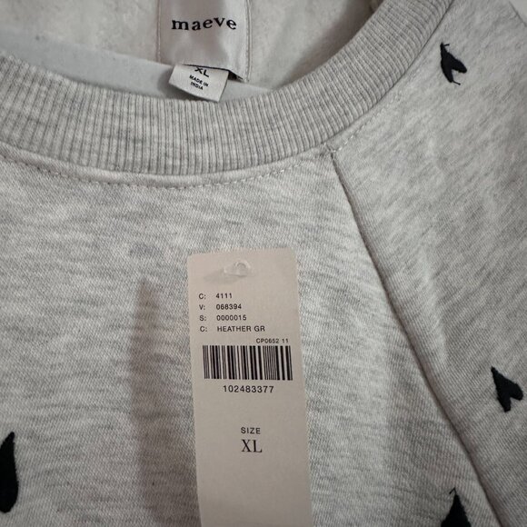 Embroided Shrunken Crew-Neck Sweatshirt - Picture 3 of 3